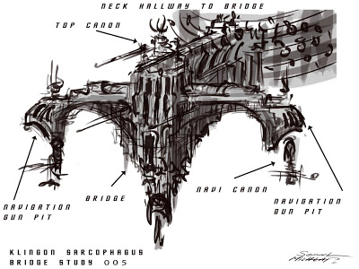 CBS Star Trek Green Harvest Klingon ship detail concept art Mark Worthington